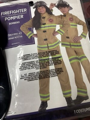 Disfraz de bombero Dress Up America Deluxe bombero para niños talla S 4-6 Foto 1 de 2