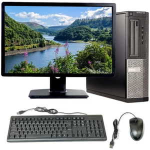Dell Intel Core i5 Desktop Computer Windows 10 Pro 16GB 128GB SSD 22 in LCD WiFi - Picture 1 of 6