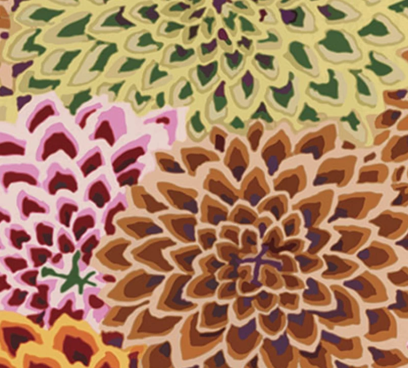 Kaffe Fassett DAHLIA BLOOMS VINTAGE GP54      10.5" X WOF      original issue - Image 1 of 1