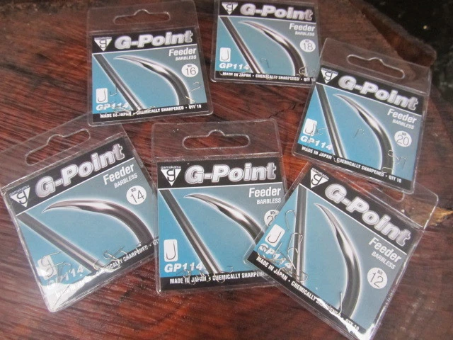 DAIWA GAMAKATSU G-POINT GP114 12-14-16-18-20-22 GANCHOS DE ALIMENTACIÓN BARBLESS Foto 1 de 1