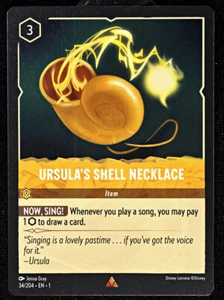 Disney Lorcana TCG - Ursula's Shell Necklace - 34/204 - Rare - Regular NM - Picture 1 of 2
