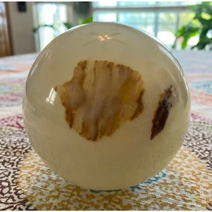 "Bola esfera orbe pulida mármol sólido 4"" decorativa de colección pesada 978A" - Imagen 1 de 4