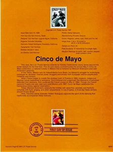 1998 USPS 32¢ CINCO de MAYO #9808 on Archival Paper - Picture 1 of 1