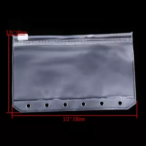 More details for 1-10pcs clear zipper bags plastic filing pockets a5/a6/a7 notebook protective