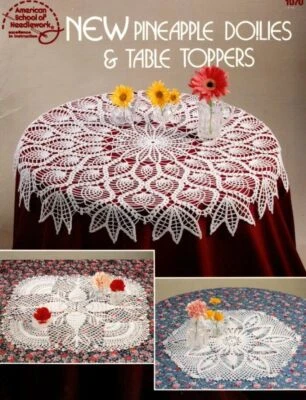 VINTAGE PINEAPPLE DOILIES & TABLE TOPPERS BY RITA WEISS - Image 1 of 2