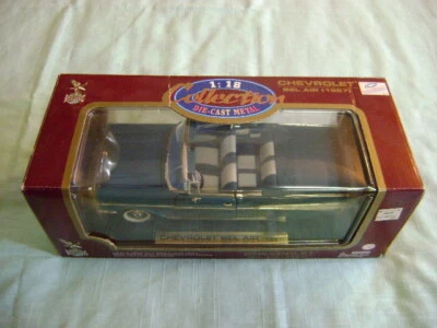 Road Legends # 92108  1957 Chevrolet Bel Air Blue Convertible 1:18  Open box - Image 1 of 4