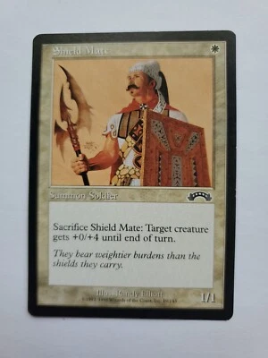 MTG Magic The Gathering Card Shield Mare Summon Soldier White Exodus  - Image 1 of 2