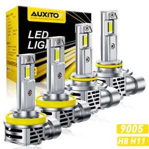 4PCS AUXITO H8 H11 9005 LED Headlight Globes Bulbs Kit High Low Beam Conversion - Picture 1 of 10