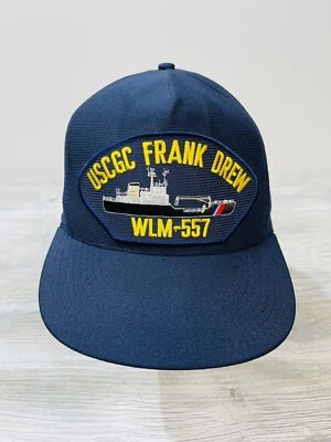 Boné remendo USCGC Frank Drew WLM 557 Portsmouth VA Snapback cortador guarda costeira - Imagem 1 de 4