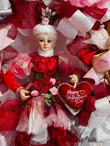 Valentine's Day Wreath - Handmade - Front Door Wreath ~Valentine's Day Gift - Picture 1 of 5