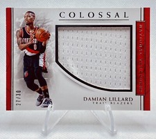 2016-17 Panini National Treasures Damian Lillard Colossal Jersey #27/30 Blazers