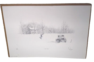 Louis Jones "Последняя остановка" карандаш эскиз рисунок 20 x 13 подписанный No 2158/5000 - Изображение 1 из 4