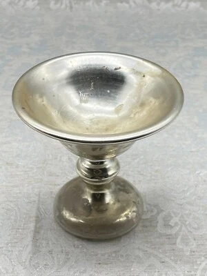 ANTIKER KELCH AUS GLAS BAUERNSILBER FEINES DEKOR - Bild 1 von 4