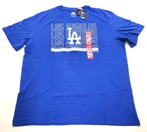Los Angeles Dodgers Majestic Mens XL Blue T-Shirt - MLB - Picture 1 of 4