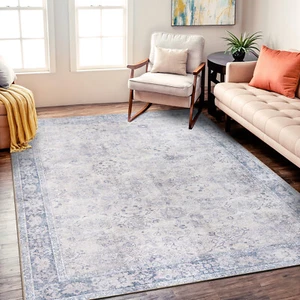 Rugshop Area Rug Transitional Bordered Vintage Machine Washable Non Slip Rug 3x5 - Picture 1 of 10