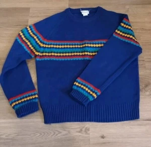 Vintage Levi Strauss & Co Colorful Women's Sweater Knit Acrylic L Large Crewneck - Picture 1 of 6