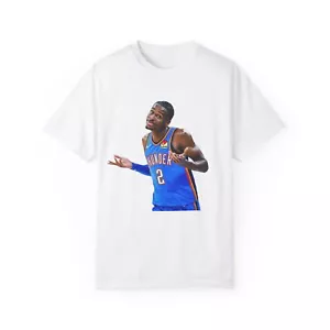 Shai Gilgeous-Alexander T-Shirt, OKC Thunder NBA Fan Tee, Basketball Apparel, - Picture 1 of 45