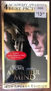 A Beautiful Mind New/Sealed VHS Copy Jennifer Connelly Russell Crowe Ron Howard - Picture 1 of 1