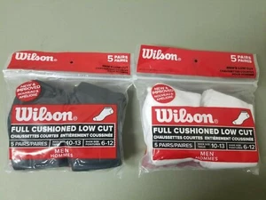 New Mens Wilson 5 Pk. Full Cushioned Low Cut Socks. 2 Colors to Choose. - Picture 1 of 2