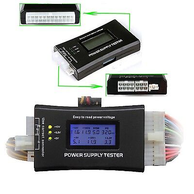 PC Computer LCD 20/24 Pin 4 PSU ATX BTX ITX SATA HDD Digital Power Supply Tester • 7.04£