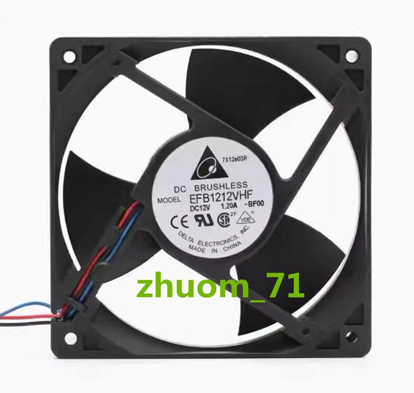 1PC Delta EFB1212VHF 12V 1.20A 12032 12cm Violent wind cooling fan - Image 1 of 1