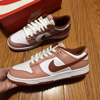 Tênis Nike Dunk Low Vermelho Stardust Branco Rosa Feminino Tamanho 10.5/9 Masculino FQ8876-618 - Imagem 1 de 4