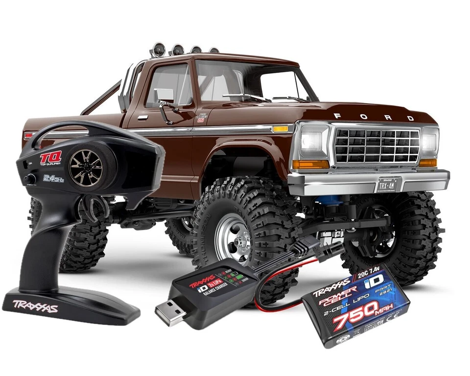 Traxxas 1:18 TRX-4M F150 Ford F-150 High Trail Edition RTR Modellauto inkl. Akku und Ladegerät - Braun (TRX97044-1-BRWN)