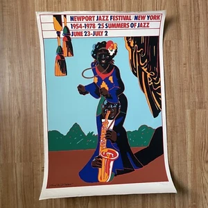Milton Glaser Newport Jazz Festival Poster 1954-1978 Original Good Condition - Picture 1 of 8