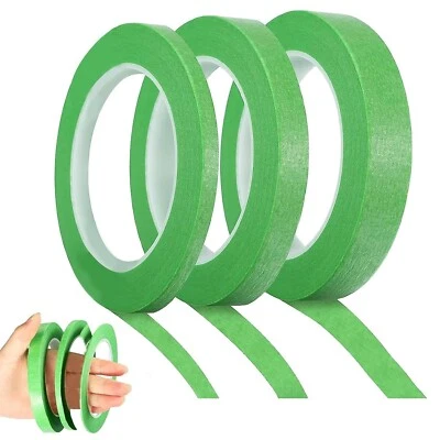 3 Rolls Green Masking Tape, Fine line Masking Tapes, Spraying Adhesive Painters - Image 1 of 4
