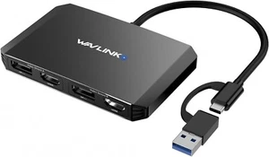 Adattatore Multiporta USB 3.0 C DP/HDMI Dual Display 5K/4K@60Hz Per PC Nero - Photo 1/7