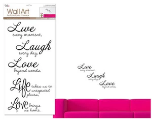 CITA: Live Laugh LOVE BRINGS US HOME pegatinas de pared 5 grandes calcomanías inspiradoras - Imagen 1 de 1