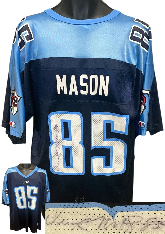 Derrick Mason signed Tennessee Titans Champion NFL Rep Jersey #85 L (Imperfect - Image 1 of 1