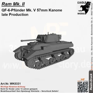 Ram Mk. II QF-6-Pfünder Mk. V 57mm Kanone late Production - Bild 1 von 6