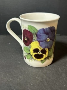 Vintage Royal Burlington Staffordshire Bone China bunte Blumen Becher Tasse - Bild 1 von 7