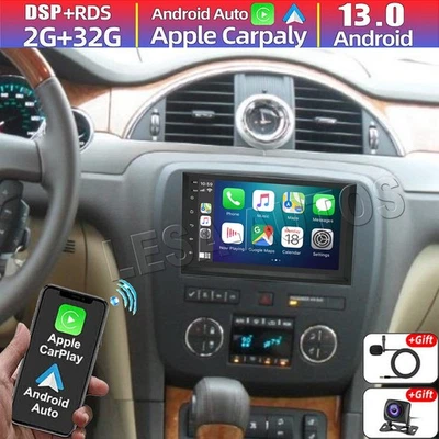 Radio estéreo para automóvil Android 13 Carplay de 7"" GPS + cámara para Buick Enclave 2008-2012 Foto 1 de 4