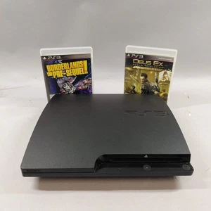 Sony PlayStation 3 Slim PS3 160GB Black Console Gaming System CECH-3001A - Picture 1 of 12