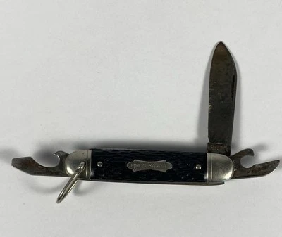 Vintage Colonial Forest-Master Black Pocket Knife - Image 1 of 4