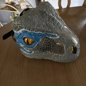 Jurassic World Chomp Roar elektronische Maske Velociraptor blau Dinosaurier Halloween - Bild 1 von 10