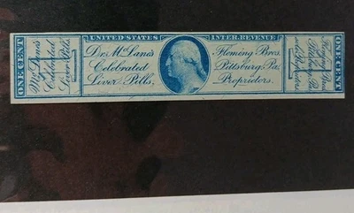 U.S.A MATCH AND MEDICINE STAMPS SCOTT RS90b. - Image 1 of 2