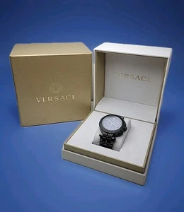 Versace Greca Chrono Black Ion-Plated Bracelet Watch | 45mm VEPM201002092486 - Bild 1 von 18