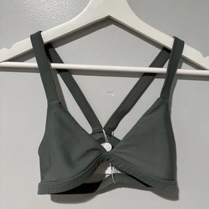 MIKOH Swimwear Honolulu Bikini Top Army Green Small NWT - Picture 1 of 6