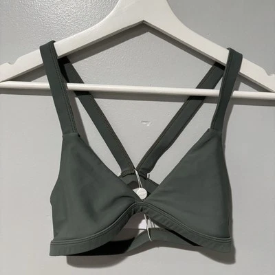 MIKOH Swimwear Honolulu Bikini Top Army Green Small NWT - Image 1 of 4