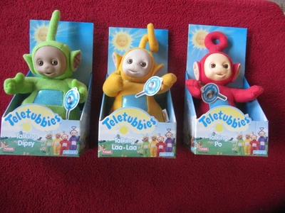 "Osos de peluche parlantes Teletubbies 14"" DE COLECCIÓN 1998 nuevos en caja conjunto de 3" Foto 1 de 4