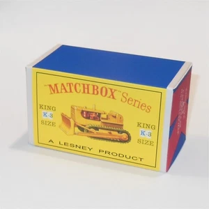 Matchbox King Size 3a Caterpillar D.9 Bulldozer D Style Repro Box - Picture 1 of 5