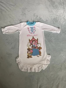 Vintage Disney Beauty and the Beast Youth 3T Night Gown 90s Belle Lumiere Potts - Picture 1 of 24