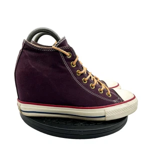 Converse CTAS Lux versteckter Absatz Keilabsatz Damengröße 8 Turnschuhe dunkelpflaume - Bild 1 von 9