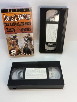 Louis L'Amour The Man Called Noon, Hondo And The Apaches 2 VHS Movie Set - Image 1 of 4