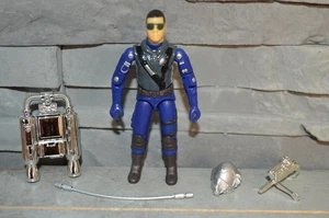 Custom Black Major Gijoe Kitbash ( Air Raid Trooper ) W/ Rare Silver Weapons ! - Picture 1 of 3