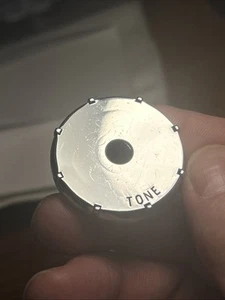 Vintage Radio Knob DIAL Rare Metal Alloy Chrome Mopar Ford GM 1x USA Real - Picture 1 of 10