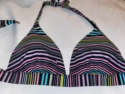 Victoria's Secret Rainbow Bikini Top Size L Push up Removable pads - Image 1 of 4